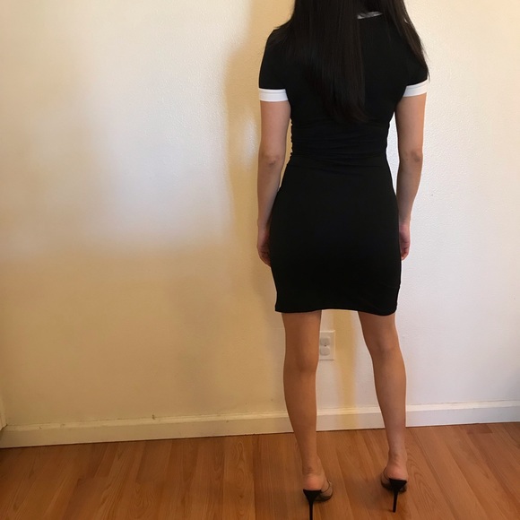 Black and White Tee Shirt Mini Dress - Picture 8 of 8